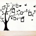 Adhesivo decorativo para pared, marco de fotos de piture familiar extraíble, decoración de árbol con cita de árbol, calcomanías de PVC para habitación de niños, oficina, sala de estar, dormitorio