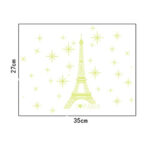 Night Lighting Eiffel Tower Vinyl Wall Decal PVC Home Sticker House Paper Painting Decoration Wallpaper Living Room Bedroom Kitchen Art Picture DIY Murals Kids Nursery Baby Decor - Image 7