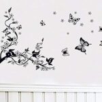 jm8062 Black Flying Butterfly Wall Stickers for Living room Bedroom Tv Sofa Background Window Glasses Home Decals Art Murals Home Decor - Image 4