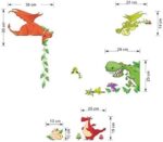 Cartoon Dinosaur World Self-Adhesive Paper Wardrobe Animal Children Room Decorative Wall Stickers- - Image 4