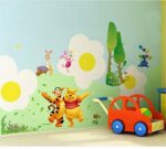 Winnie the Pooh Bear Tiger Rabbit Wall Decal for Preschool Nursery Decoration Animal Wall Stickers Cartoon Wall Art - Image 4