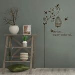 Jm8316 Tree hanging bird cage wall sticker, suitable for living room background bedroom decoration wallpaper - Image 3