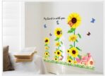 Short & Sweet: > Vibrant Sunflower & Butterfly Wall Sticker Set - DIY Home Decor  size 60x90  mj9001 - Image 6