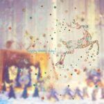 CRYSTAL KIDS  Christmas New Year Wall Decoration Reindeer Snowflake Christmas Wall Sticker Decal size 50x70 xls7166 - Image 2