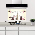 JAAMSO ROYALS Kitchen Cookery Set Design Wall Tiles Stickers Waterproof, Stickers for Wall, Wall-Sticker for Home, Tiles Wall Stickers