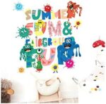 Cartoon Anime Monster Wall Stickers Study Bedroom Decoration Painting Environment Protection PVC Material Self-Adhesive Home Decor Wallpaper size 50x70 xls7170 - Image 3