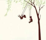 Buy Prettywall Home Decor Mural Vinyl Wall Sticker Game Swing Big Tree Kids Nursery Room Wall Art - Image 2
