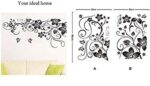 Dm577004 Black Butterflies and Tree Vine creative fashionable combination wall sticker - Image 5