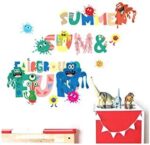 Cartoon Anime Monster Wall Stickers Study Bedroom Decoration Painting Environment Protection PVC Material Self-Adhesive Home Decor Wallpaper size 50x70 xls7170
