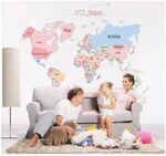 Background Colorful English Words World Map Vinyl Wall Stickers Abc 1055 - Image 3