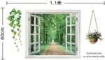 False Window Scenery 3d Wall Sticker Home Decor Green Forest Wall Decal For Living Room Wallpaper - Image 5