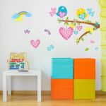 Tree Bird Cartoon Removable Tree Heart Wall Sticker Cozy Romantic Bedroom Living Room Kitchen Bathroom Removable Wall Sticker 50X70CM - Image 4