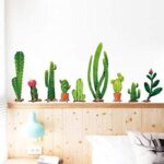 Wall Stickers 2pcs Fresh Cactus Green Plant Decal - Image 4