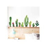 Wall Stickers 2pcs Fresh Cactus Green Plant Decal - Image 7
