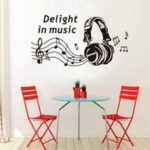 Jm8265 Generic Home Earphone Note Print Water Resistant Wall Sticker DIY Wallpaper - Image 2