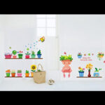 Kappier Colorful and Cute Potted Plants Peel & Stick Removable Border Wall Decals size 60x90 ay1906 - Image 3
