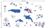 Kids nursery baby room decor DIY Whale Fish Underwater Wall Sticker Removable Decals size 50x70 dm4560009 - Image 4