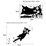 cat wall sticker Carved PVC for home decor Decals Doors/windows decoration Funny car stickers - Image 2