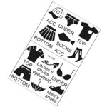 Srkin Clothing Label Sticker | Removable Wardrobe Wall Clothing Classification Decor, Creative Life Label Vinyl Sticker for Adults, Female, Male, Children, Bedroom Ay1101 Size 50x35cm - Image 7