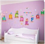 Xh0168 Paredes Removable English Letters Train Wall Stickers Alphabet Decals Diy Home Decor For Kids Rooms Decoration - Image 3