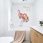 Sk7166 Flamingo Vector Wall Decal Peel and Stick Animals Wall Decals Decorative Wall Mural Wallpaper for Bedroom Bathroom Pink - Image 3