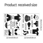 Srkin Clothing Label Sticker | Removable Wardrobe Wall Clothing Classification Decor, Creative Life Label Vinyl Sticker for Adults, Female, Male, Children, Bedroom Ay1101 Size 50x35cm - Image 4