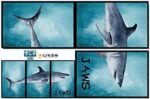sAMHEZ HM92012 JAWS FRAME 3D DEEP BLUE SEA WALLSTICKER WALL STICKER - Image 6
