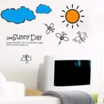 Removable Cartoon I Like Sunny Day Butterflies Bees Wall Stickers Living Kids Room Wall Sticker Decal Home Decor ee size 45x60 ay609 - Image 5
