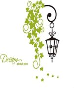 Jm8312 Studio Briana Fresh Green Creeper with Hanging Lamp Wall Sticker - Image 6