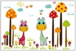 Cute deer wall stickers for kids rooms home decor cartoon animals wall decals DIY mural art poster size 50x70 ay7231 - Image 2