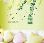 Living room Green Tree Branches PVC Wall Stickers DM570063 - Image 2