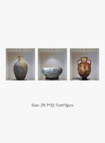 pack of 3 3D Simulation Ceramic Vase Wall Stickers Living Room Bedroom Decoration Sticker PVC Material Self-adhesive Environmental Protection Removable Decor Wallpaper - Image 5