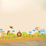 jungle Wild Animal PVC Wall Sticker Decals for Kids Baby Bedroom Kindergarten size 50x70 xh6014b - Image 2
