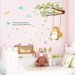 Cheap DIY Cartoon Swing girl Vinyl Removable Kid Room DIY Wall Stickers Decal environment Mural Decor AY7198 - Image 2
