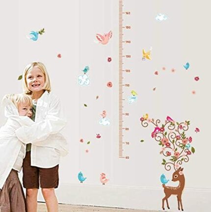 Wall Sticker Height Meter Bambi Fawn Deer Chunchun Cute Kids Growth Record Height Record Nursery Kindergarten kawaii size 50x70 sk7096
