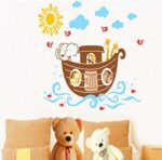 Cartoon animal boat wall stickerAy7103 - Image 3