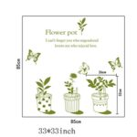 Ay7148 fashionbeautybuy Baby Boy's Wall Sticker English Letters Flower Pots Butterflies Paper Home Decal One Size Multi - Image 6