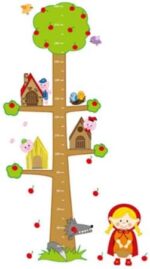 Abc 1038 Kid's Little Red Riding Hood and Tree Height Chart Wall Stickers - Image 7