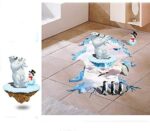 XL8127 creative 3D polar bear Penguin 3D living room bedroom environment decoration sticker can remove wall stickers xl8127w4k-1 - Image 3