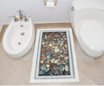 Cobblestone Bathroom Toilet Wall Sticker In 3D Water - Image 2