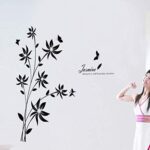 Art Black Butterflies and Hanging Vines Wall Sticker Jm8343 - Image 2