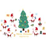 SK9230 Christmas Catoon Wall Sticker Removable for Christmas Party Room Decoration - Image 4