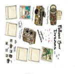 JM8246 Retro Camera & Photo Frames Wallsticker Stiker Dinding 50X70 - Image 5