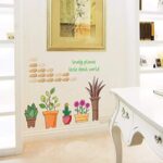 Potted Plants Wall Sticker Cupboard Glass Window Wall Stickers Sk7017 - Image 4