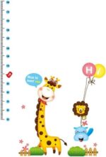 JANOMI height chart wall sticker,wall stickers & murals, Baby Height Growth Chart Ruler Giraffe Height Chart Wall Decals Children Height Measurement Chart Wall Stickers for Kids Room Nursery - Image 2