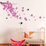 Peach Blossom Plum Flower Floral Wall Sticker Decal Decor Removable Wallpaper size 50x70 jm8010