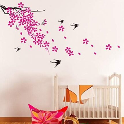 Peach Blossom Plum Flower Floral Wall Sticker Decal Decor Removable Wallpaper size 50x70 jm8010