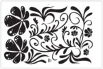 Removable Black Flowers and Flower Vines Decorations Jm7021 - Image 3