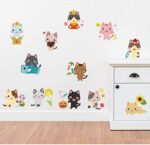 Wall Stickers, 12Pcs/Set Wall Stickers Cute Cartoon Pvc Cat Home Decor Kids DIY Sk36006 - Image 2