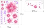 DM570077 Love these forever happy memories pink flower Vinyl Home room Decor Removable DIY Art WallPaper Wall Sticker - Image 4